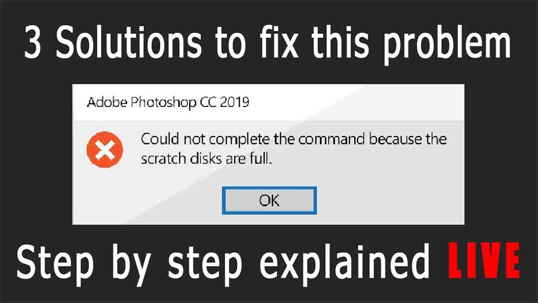 Fix Scratch Disk full in Photoshop