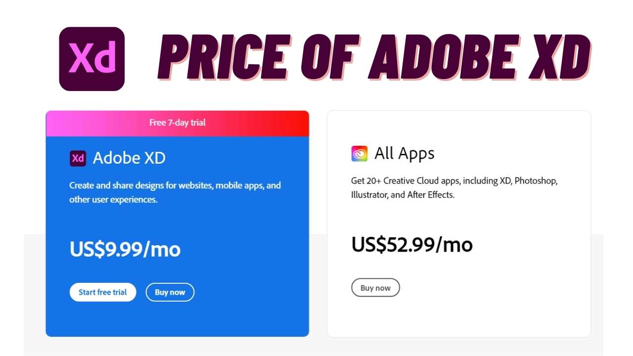 adobe xd cost