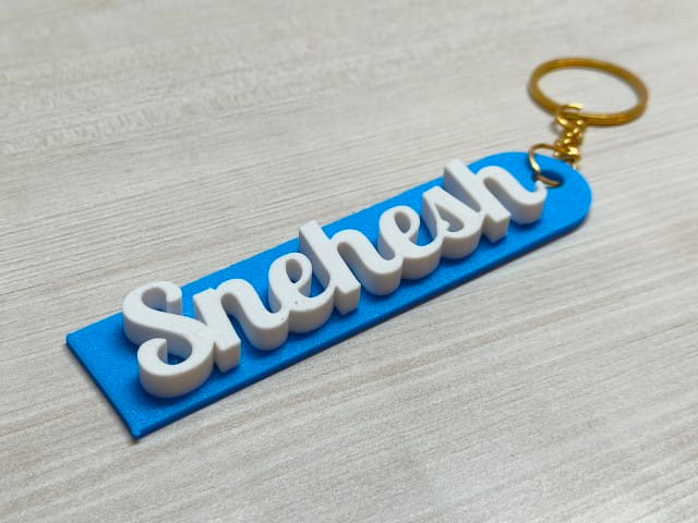 Dual Coloured Personalised Key Chain